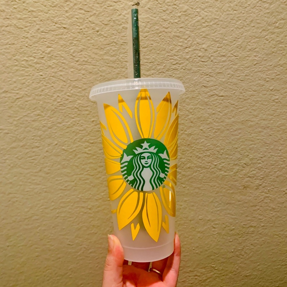Venti Starbucks Sunflower Personalized Cup